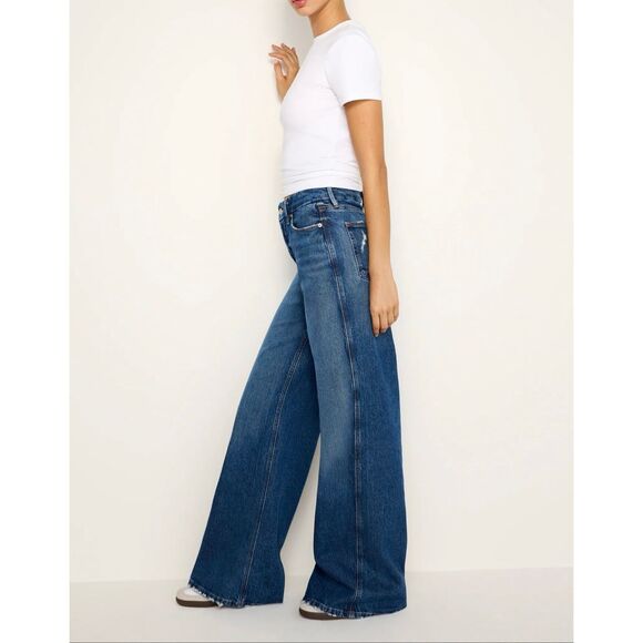 Good American Good Skate High Rise Loose Leg Jeans Size 6 or 28 New - Picture 3 of 8